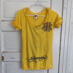 Ed Hardy Love Kills Slowly T-Shirt w Hood